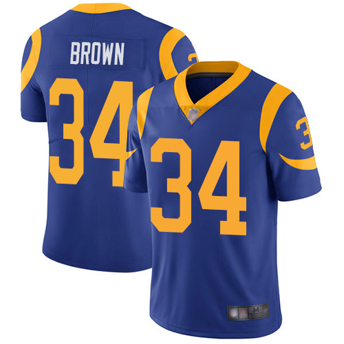 Los Angeles Rams Limited Royal Blue Men Malcolm Brown Alternate Jersey NFL Football 34 Vapor Untouchable